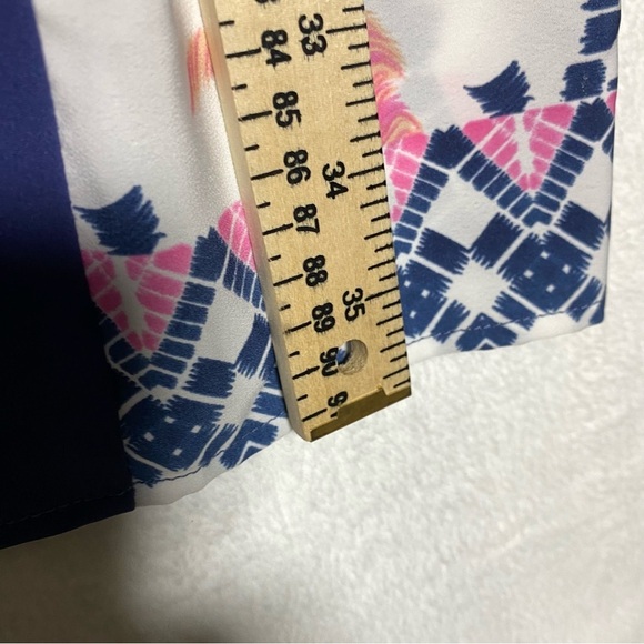 Petticoat Alley Womens Multicolor Vneck  Dress Size Large Artsy Geometric - Picture 5 of 6